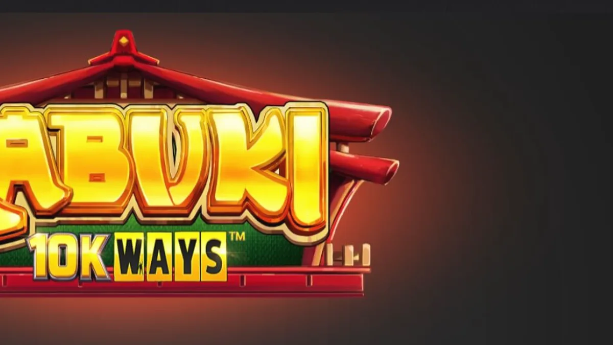 Interface do jogo Kabuki 10k Ways com máscaras tradicionais japonesas